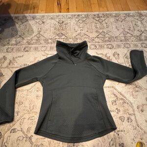 Marmot Quilted Textured Cowl Neck Pullover Green M